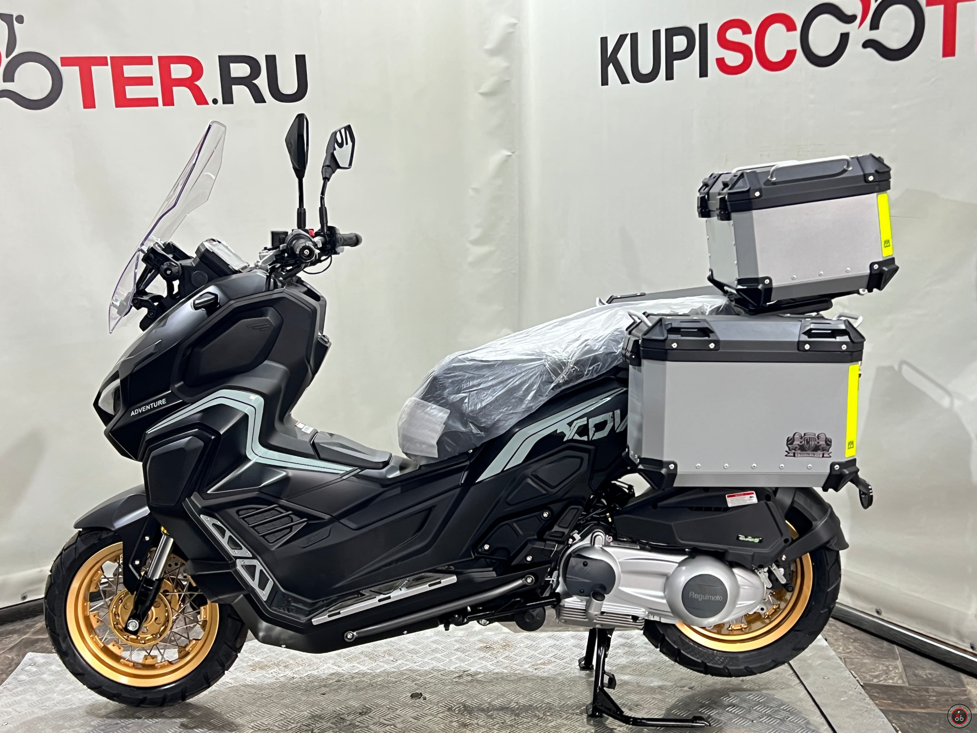 Скутер Regulmoto XDV ADVENTURE 300CC 4T в комплекте с кофрами (LJ300T-18) EFI Черный - Емкость топливного бака: 13,5 л