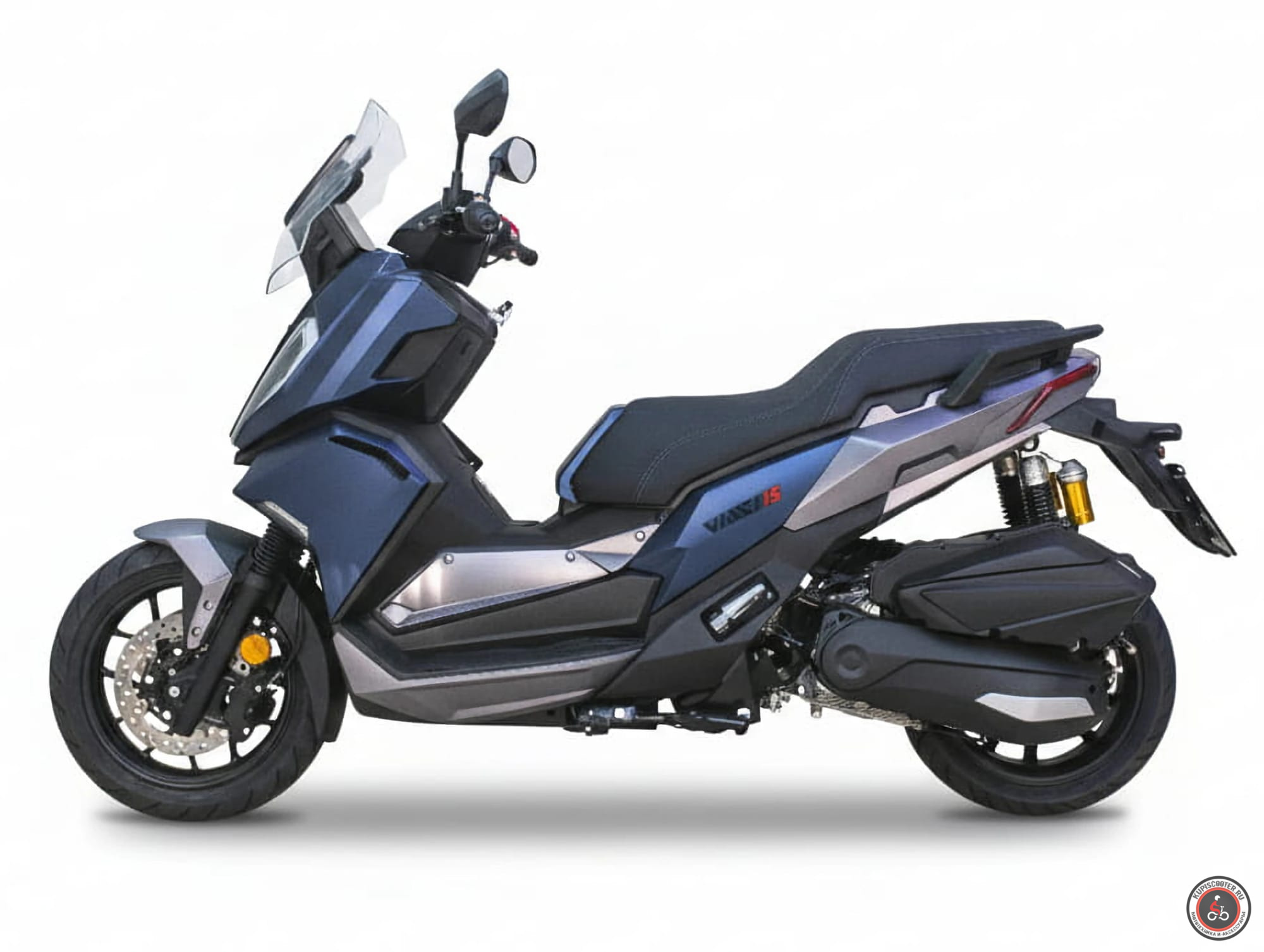 Скутер VMC (Vento) T-15 синий матовый - Емкость топливного бака: 15 л.