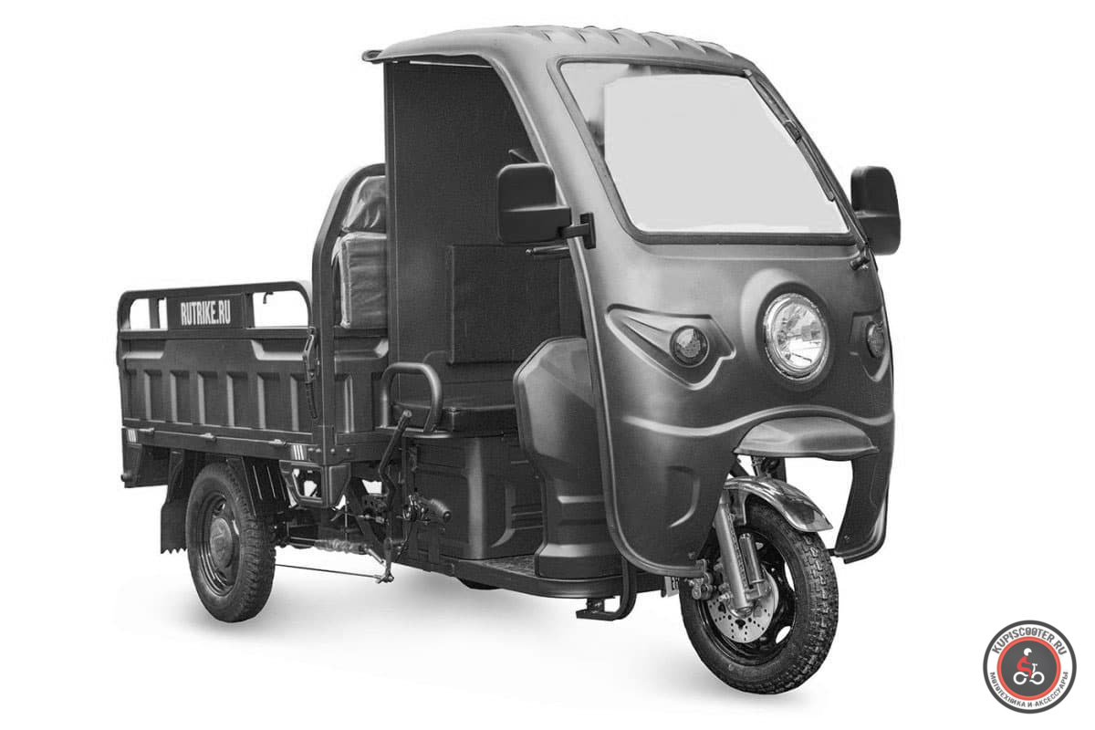 Грузовой электротрицикл Rutrike Глобус 1500 60V/1000W (черный матовый-3320)