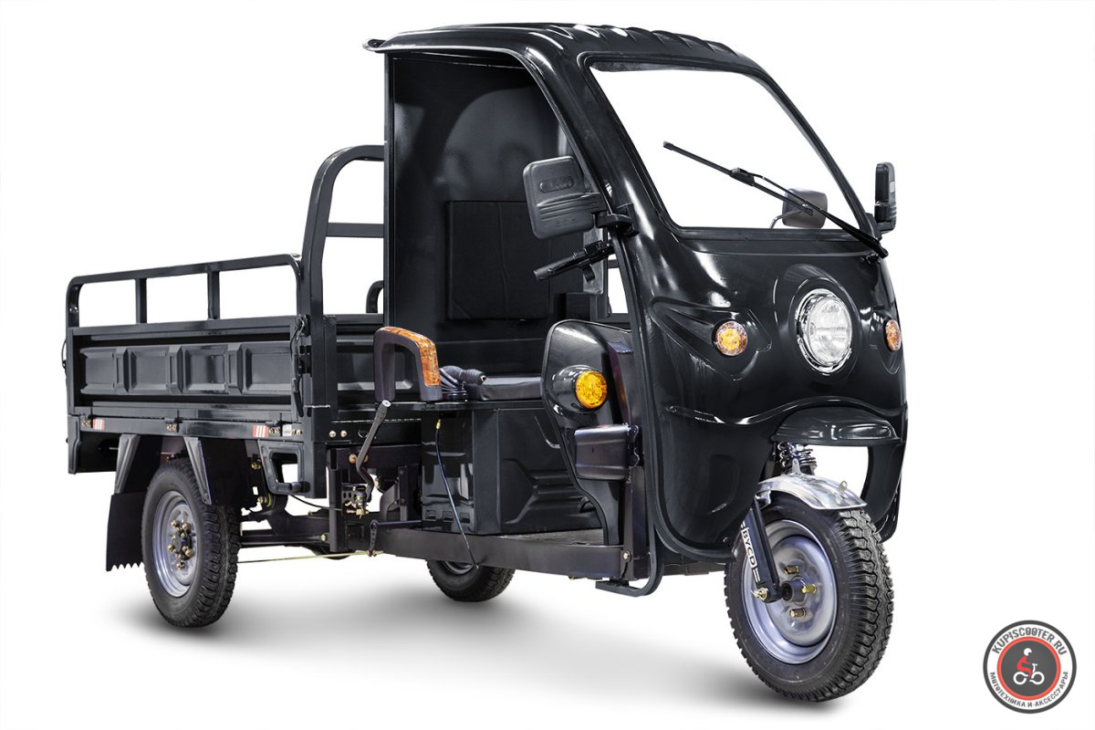 Грузовой электротрицикл Rutrike D4 NEXT КАБИНА 1800 60V1500W (черный-2651)